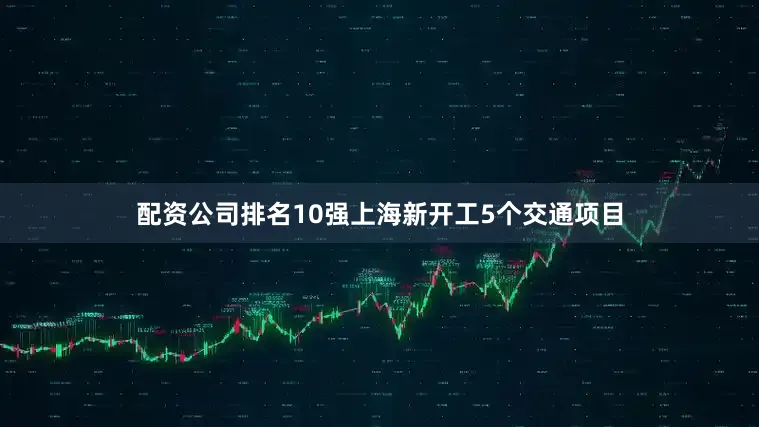 配资公司排名10强上海新开工5个交通项目