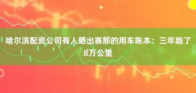 哈尔滨配资公司有人晒出赛那的用车账本：三年跑了8万公里